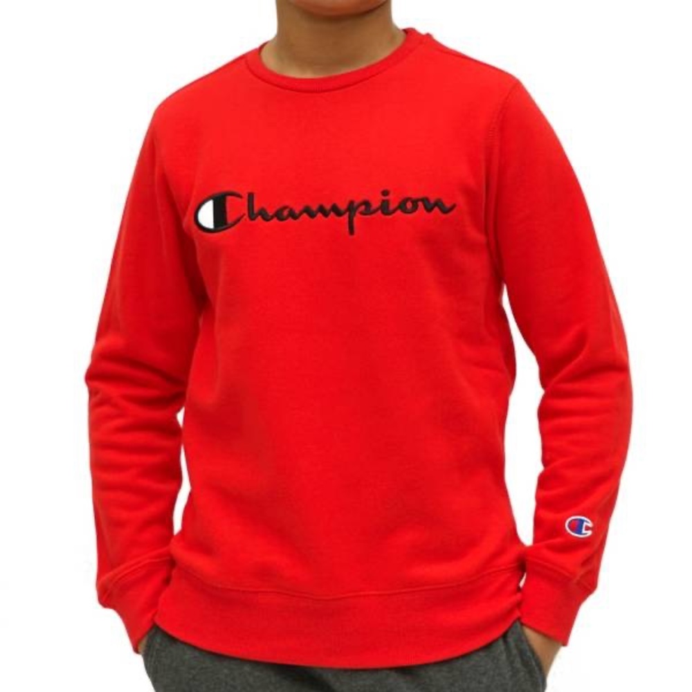 Champion Boy’s Crewneck Sweatshirt Red